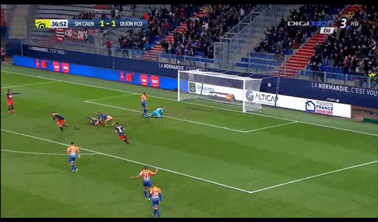 Ivan Santini Goal HD - Caen 2-1 Dijon - 02.12.2016