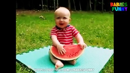 Cute babies eating Watermelon!