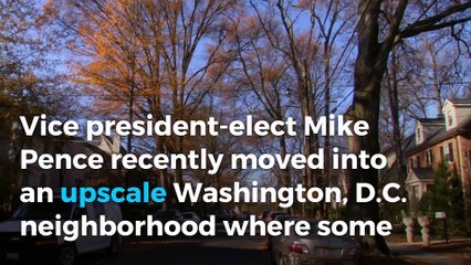 Pence's new neighbors greet him with LGBT pride flags