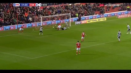 Nicklas Bendtner Goal 52' Nottingham Forest - Newcastle United 1 - 1