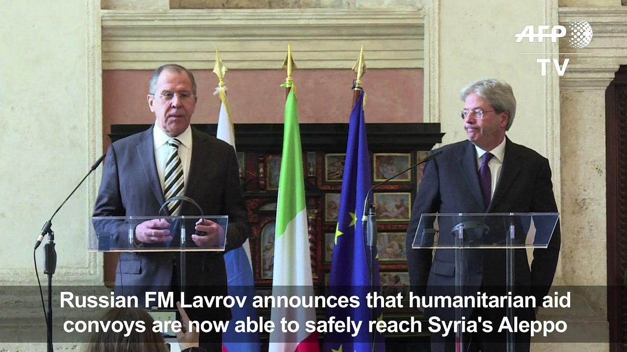 Lavrov says Aleppo aid corridors safe