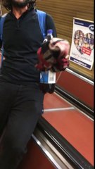 Escalator Slide in Prague Metro Station