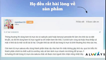 Review bộ kem trị mụn trắng da Sakura