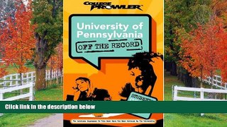 FAVORIT BOOK University of Pennsylvania: Off the Record (College Prowler) (College Prowler: