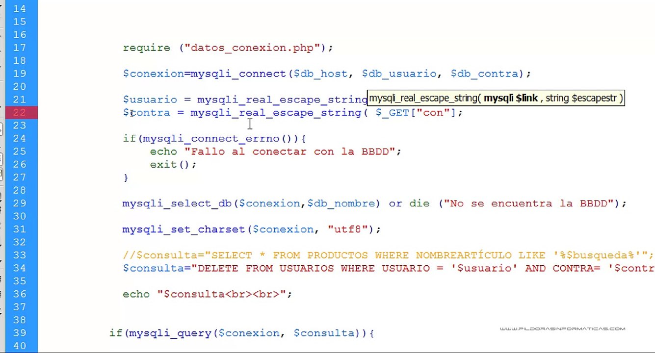 48.Curso PHP MySQL. Inyección SQL II.