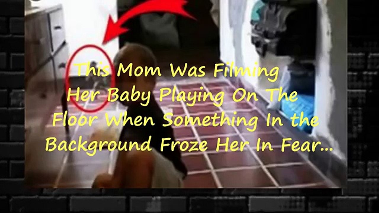 this mom was filming her baby playing on the floor when something in the background...