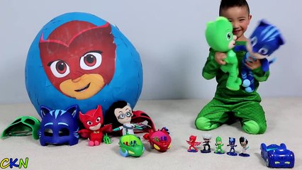 Super Giant Toys Surprise Egg Opening Fun With Catboy Gekko Ckn Toys part4