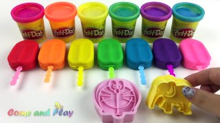 Learn Colors Play Doh Ice Cream Popsicle Peppa Pig Elephant Molds Fun & Creative for Kids Rhymes