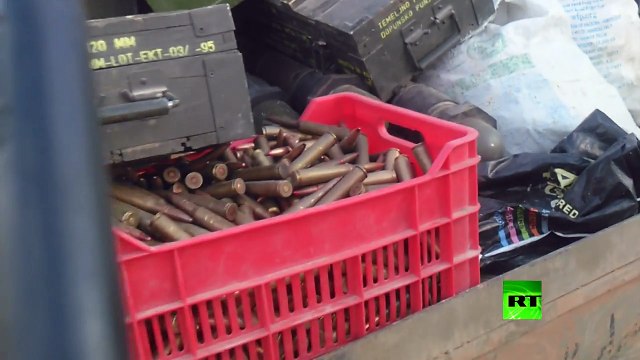 Трофеи доставшиеся САА после выезда боевиков из Западной Гуты в Идлиб