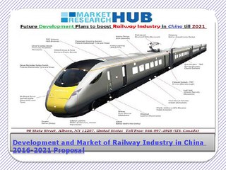 Development and Market of Railway Industry in China 2016-2021 Proposal