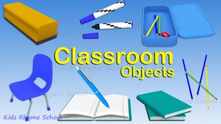 #ClassroomObjects │ #SchoolSupplies │ Classroom Vocabulary in English by Kids Rhyme School