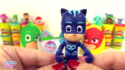 3 Huevos Sorpresas de PJ Masks Héroes en Pijamas en Español de Plastilina Play Doh YouTube