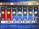Saturday morning forecast update – temps hover around 70 Saturday and Sunday