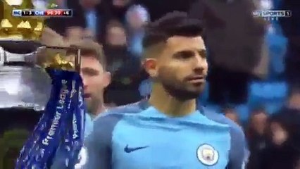 Sergio Agüero Horror Foul RED CARD HD  - Manchester City 1-3 Chelsea 03.12.2016 HD