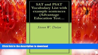 EBOOK ONLINE SAT and PSAT Vocabulary List with example sentences (Advantage Education Test