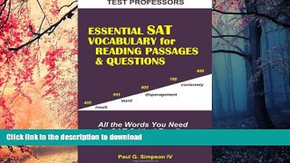 FAVORIT BOOK Essential SAT Vocabulary for Reading Passages   Questions: All the Words You Need for