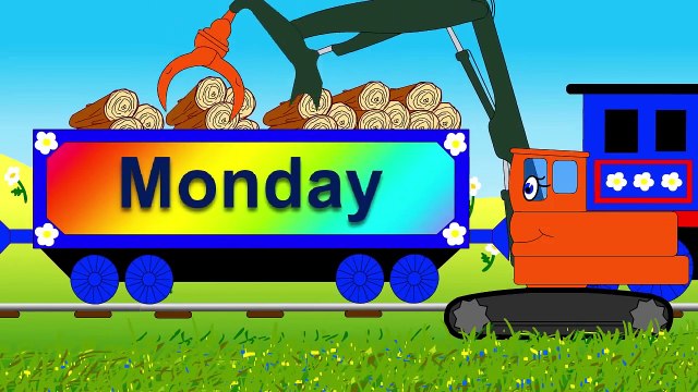 Days of the week song with Choo-Choo train. Trains cartoons for children.