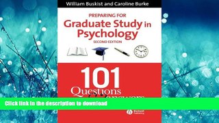 Pre Order Preparing for Graduate Study in Psychology: 101 Questions and Answers #A# Full Book