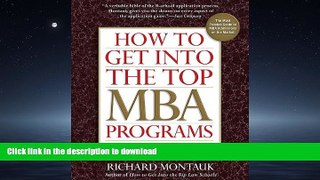 Pre Order How to Get Into the Top MBA Programs, 5th Edition #A# On Book