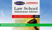 Hardcover KAPLAN/NEWSWEEK LAW SCHOOL ADMISSIONS ADVISER 2000 #A# Full Book