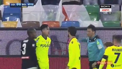 Erick Pulgar Red Card HD - Udinese 0-0 Bologna - 05.12.2016 HD