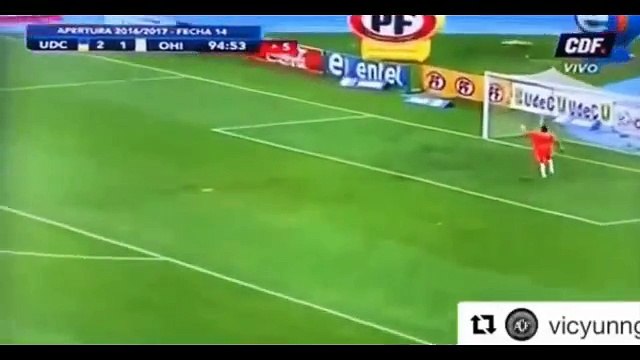 Le but exceptionnel d'Alejandro Camargo, qui claque une reprise de volée depuis son propre camp