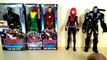 Captain america civil war, Iron man team, War Machine, Black widow, Black Panther, Vision Marvel toy