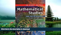 Pre Order Mathematical Studies for the IB Diploma: Study Guide (International Baccalaureate) Scott