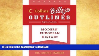 Epub Modern European History (Collins College Outlines) #A#