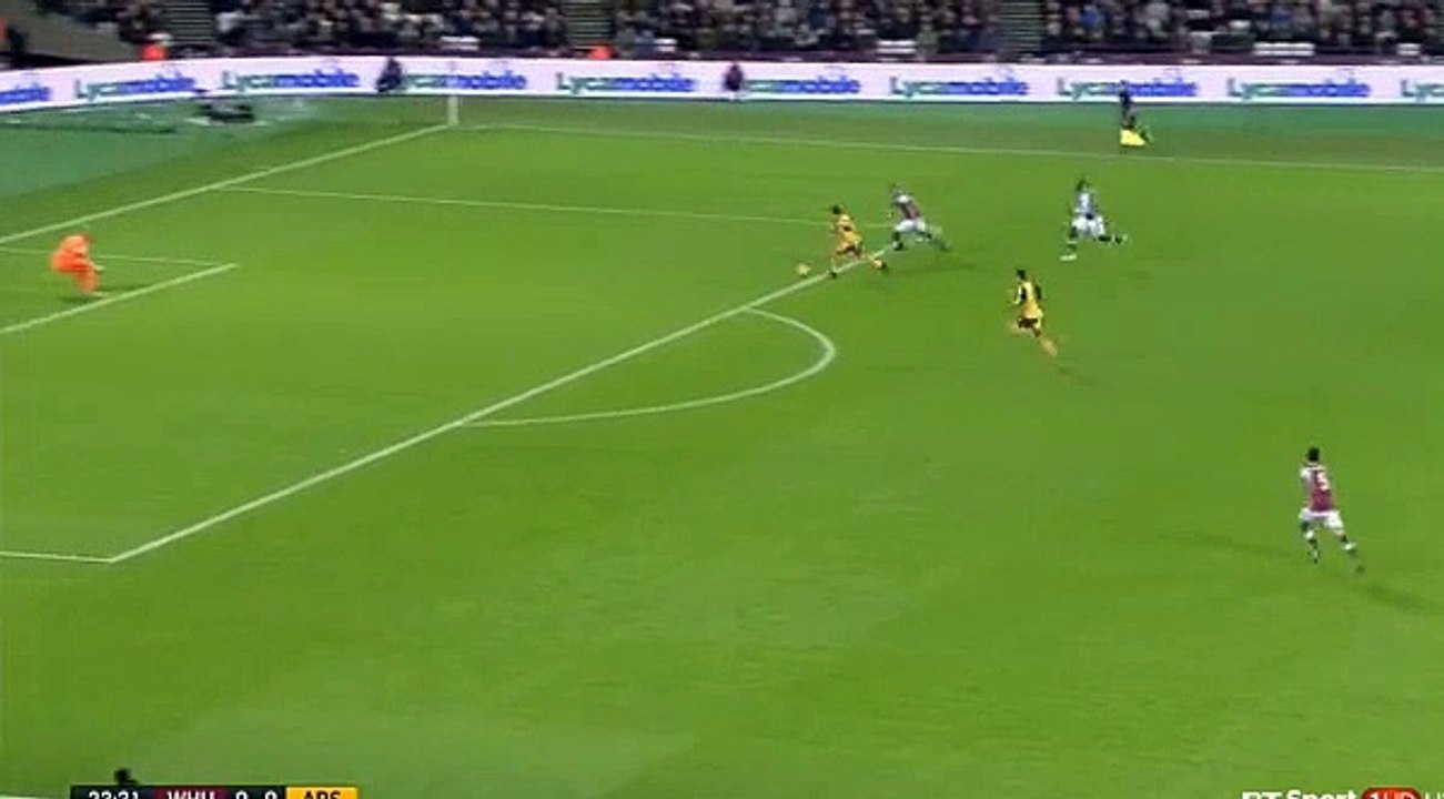 Mesut Ozil  Goal HD -  West Ham 0 - 1 Arsenal - 03.12.2016