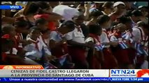 Restos mortales de Fidel Castro llegan por última vez a Santiago de Cuba