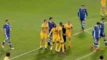 Preston team-mates Jermaine Beckford and Eoin Doyle both sent off for clashing