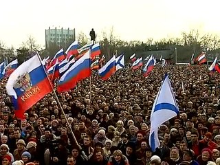 Митинг коллаборационистов. Севастополь, 23 февраля 2014