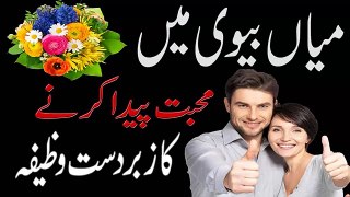 Husband Wife Relation Minyan Biwi Me Mohabbat Ka Wazifa in Urdu محبت کا وظیفہ