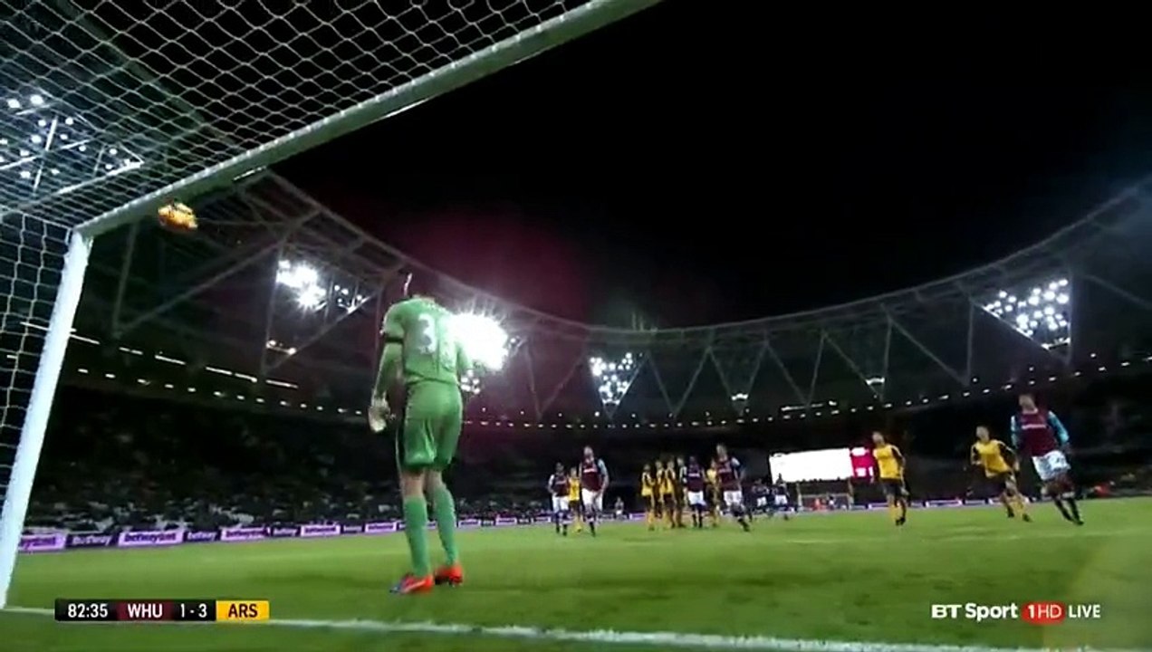 1-3 Andrew Carroll Goal  West Ham vs Arsenal 03.12.2016