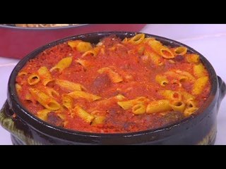 طاجن مكرونة في الفرن بالسجق | نجلاء الشرشابي
