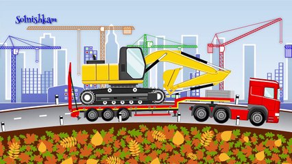 Мультики про Машинки. Экскаватор. Самосвал. Развивающий мультик.