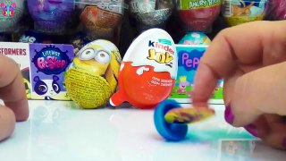 Huevos sorpresa kinder en español, spiderman y los minions 2016 con juguetes 4k