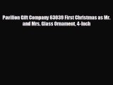 Pavilion Gift Company 63039 First Christmas as Mr. and Mrs. Glass Ornament 4-Inch