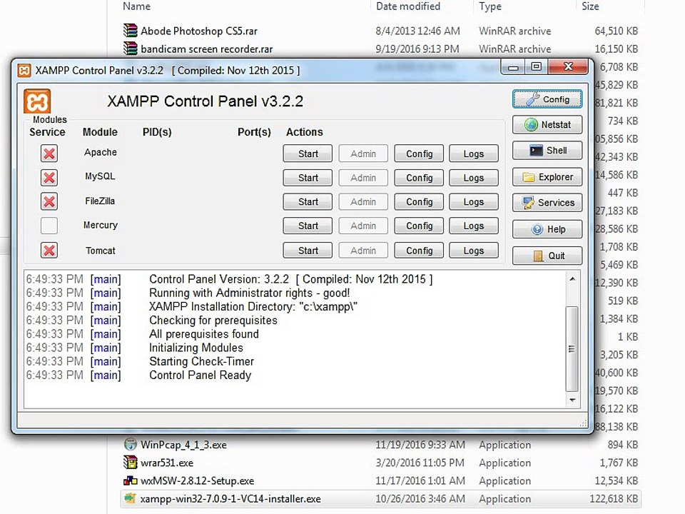 tutorial web server : installing and configuring xampp on windwos operating system