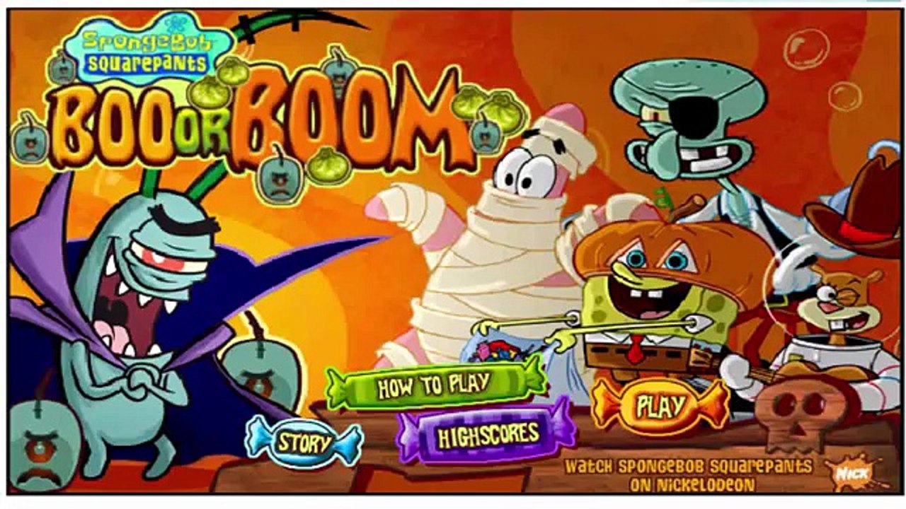 bob halloween, bon esponja, sponge bob. juegos para niños