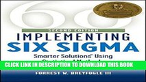 [PDF] Epub Implementing Six Sigma, Second Edition: Smarter Solutions Using Statistical Methods