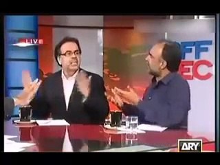 Dr. Shahid Masood engaged in war of words with PPP Leader Qamar Zaman Qaira.
