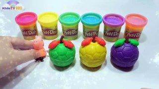 Play DOh Eggs!! Peppa Pig Kinder surprise Eggs Spiderman My Pony Toys