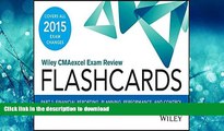 Pre Order Wiley CMAexcel Exam Review 2015 Flashcards: Part 1, Financial Planning, Performance and