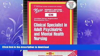 Pre Order CLINICAL SPECIALIST IN ADULT PSYCHIATRIC AND MENTAL HEALTH NURSING (Certified Nurse