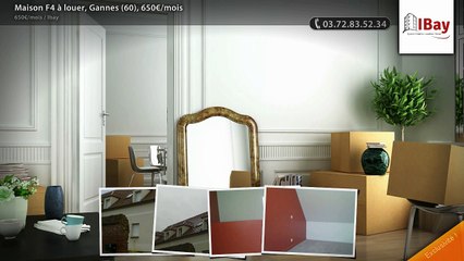 Maison F4 à louer, Gannes (60), 650€/mois