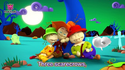 Three Scarecrows | Halloween Songs | PINKFONG Songs for Children
