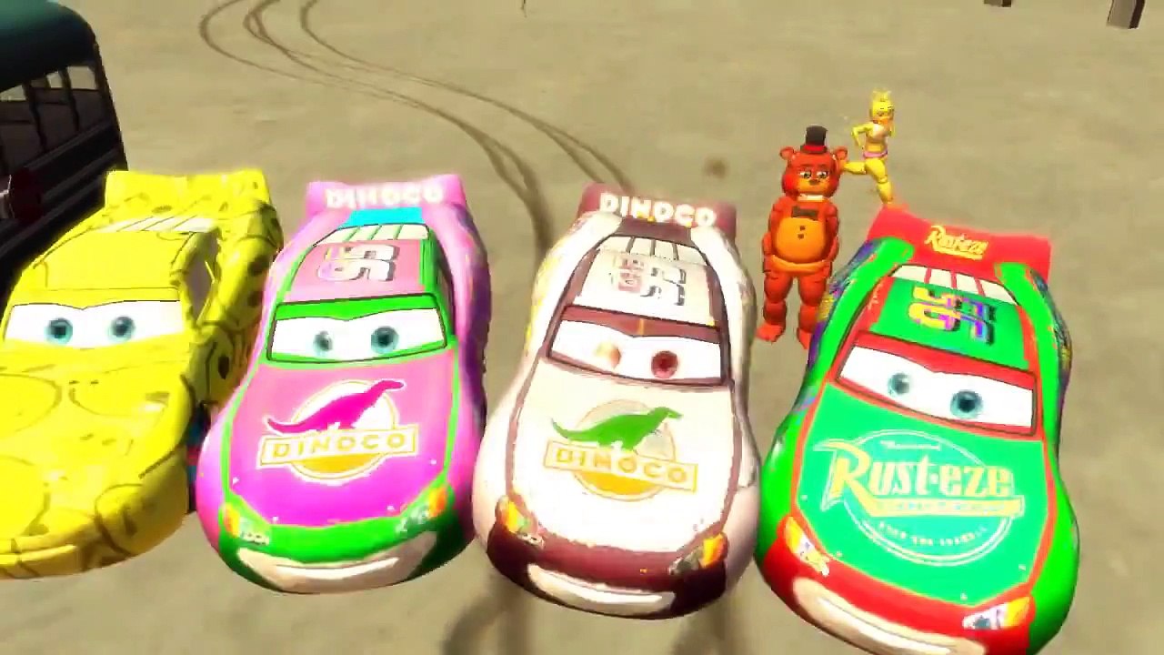 Five Nights at Freddys with Cartoon Disney Pixar Cars Crazy Stuff | Nursery Rhymes Songs for Kids