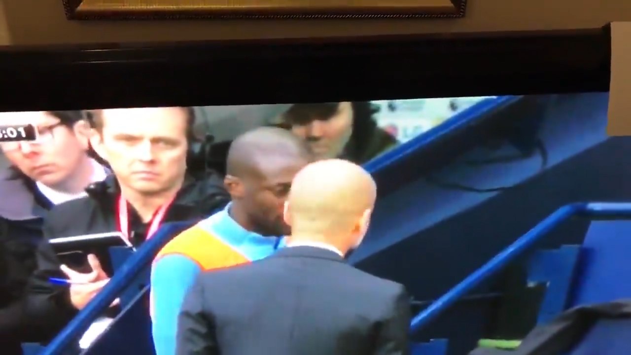 Pep Guardiola Comically Sends Yaya Toure Back To Bench!